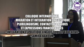 SAMIRA BAHOUM  INTEGRATION ET POLITIQUE LINGUISTIQUE ET EDUCATIVE